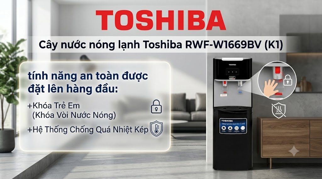 Cây nước nóng lạnh Toshiba RWF-W1669BV(K1)